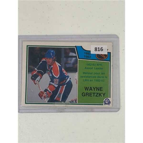 Wayne Gretzky - 1982-83 Assist Leader - Hockey Card