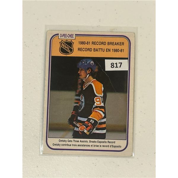 Wayne Gretzky - 1980-81 Record Breaker - Hockey Card