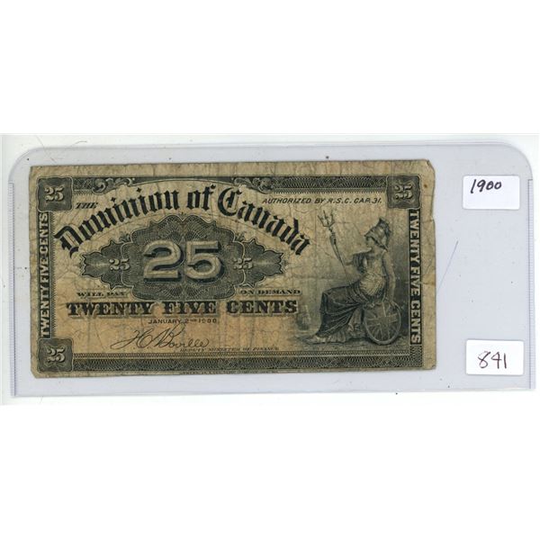 1900 25 Cent Note