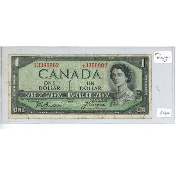 1954 "Devil face" One Dollar Bill