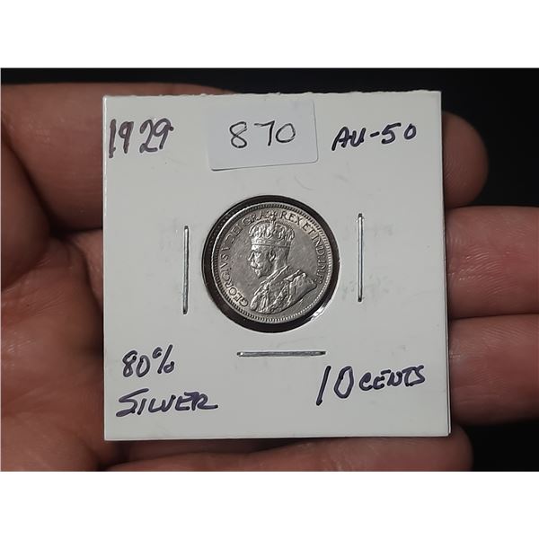 1929 King George 10 Cents