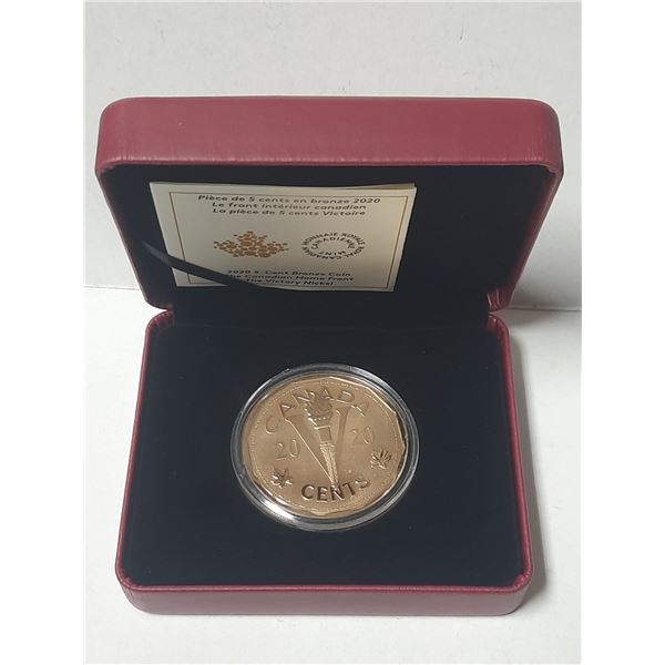 2020 5 Cent coin -The Canadian Home Front Victory Nickel