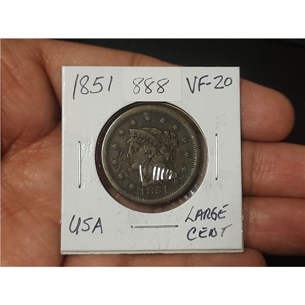1851 Matron Head Large Cent