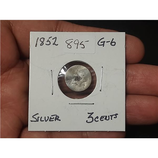 1852 Silver 3 Cents