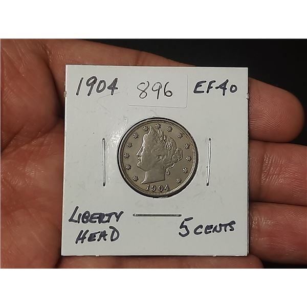 1904 Liberty Head 5 Cents