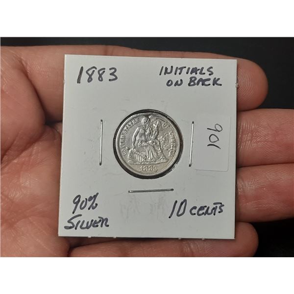 1883 90% Silver 10 Cents