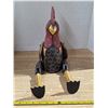 Image 1 : Wooden sit on a shelf rooster- has damage