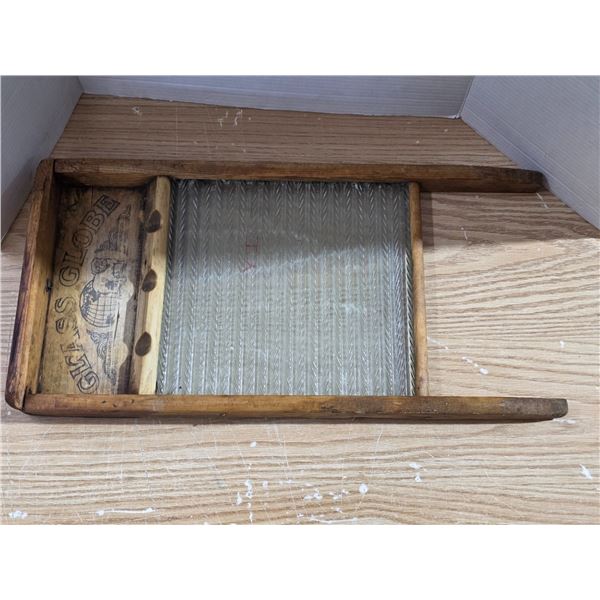 Antique glass washboard