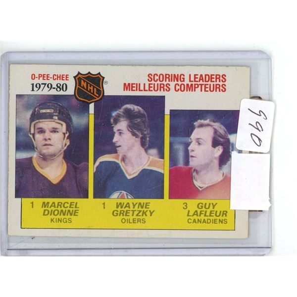 1980/81 O-Pee-Chee  #163 Gretzky etc. Scoring Leaders