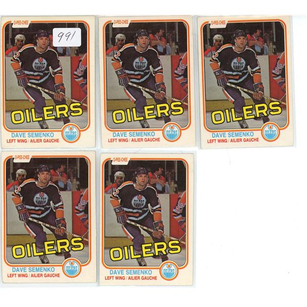 (5) 1981/82 #121 O-Pee-Chee Semenko