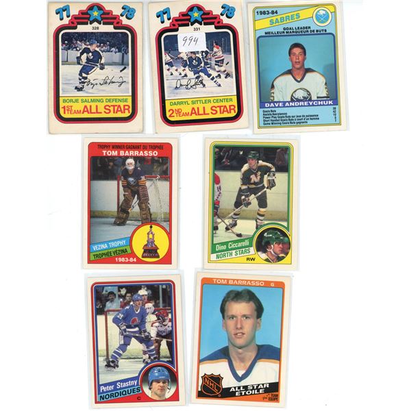 (7) O-Pee-Chee NHL Hockey Cards.