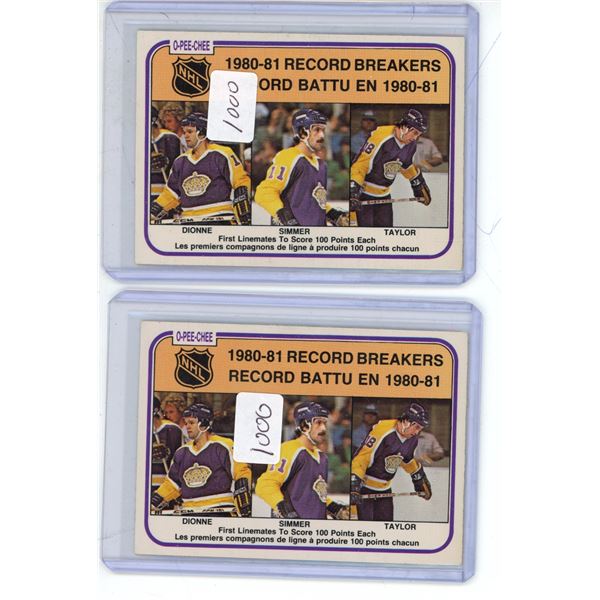 (2) 1981/82 O-Pee Chee #391 “Record Breakers”