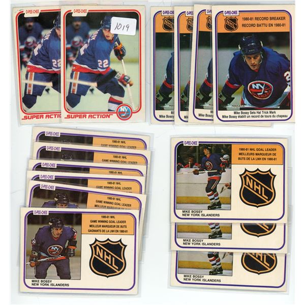 (15) 1981/82 O-Pee-Chee Mike Bossy NHL Cards