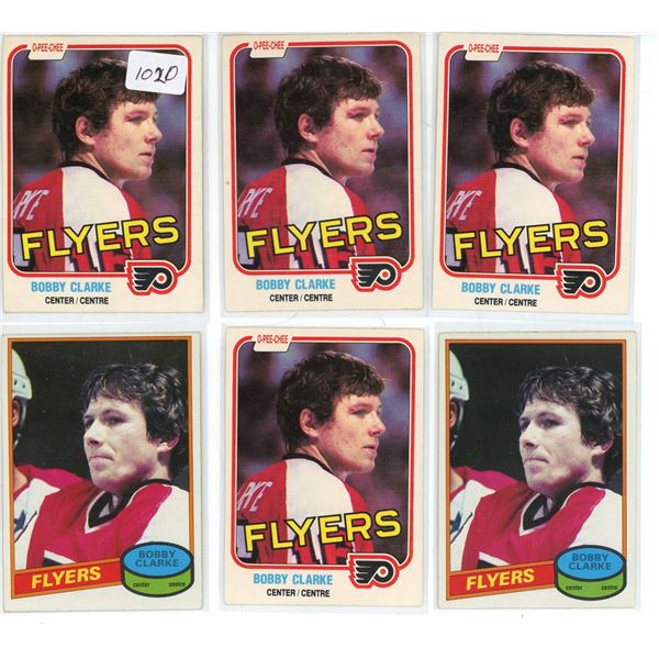(6) O-Pee-Chee Bobby Clark NHL Cards