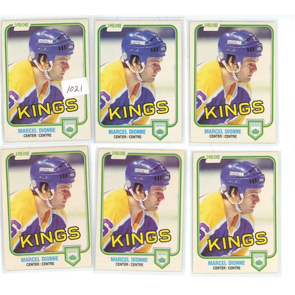 (6) 1981/82 O-Pee-Chee #141 Dionne NHL Cards