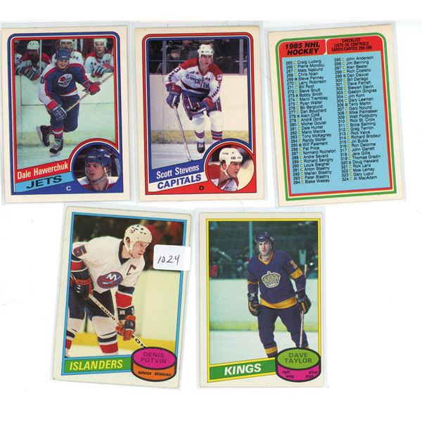 (5) 1980’s O-Pee-Chee NHL Cards.