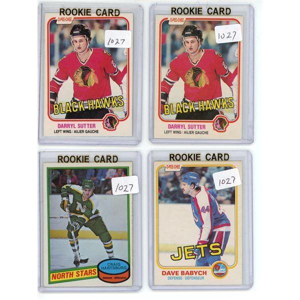 (4) 1980/81 & 1981/82 O-Pee-Chee Rookie Cards