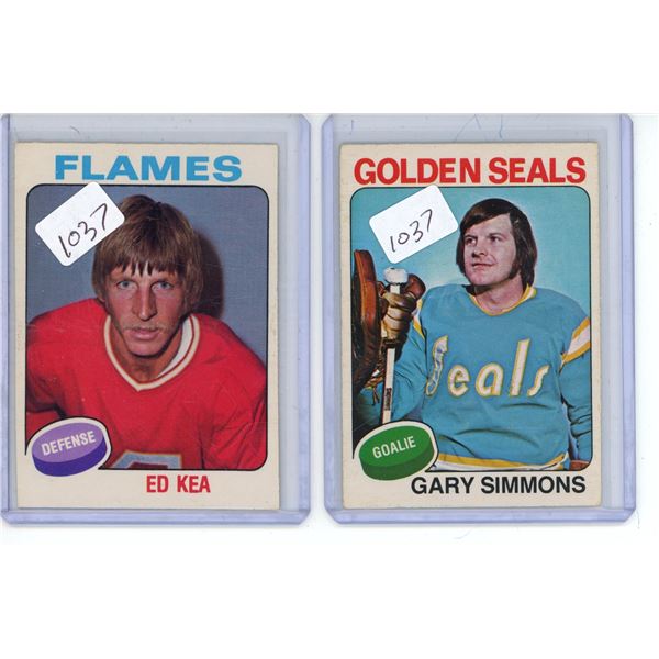 (2) 1975/76 O-Pee-Chee #383 Kea, #29 Simmons