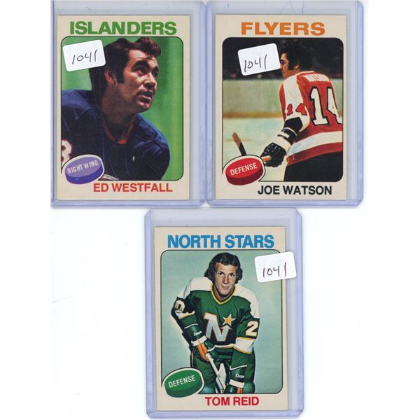(3) 1975/76 O-Pee-Chee #277 Reid, #281 Watson, #302 Westfall
