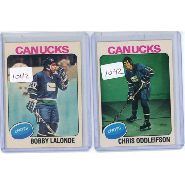 (2) 1975/76 O-Pee-Chee #246 Lalone, #169 Oddleifson