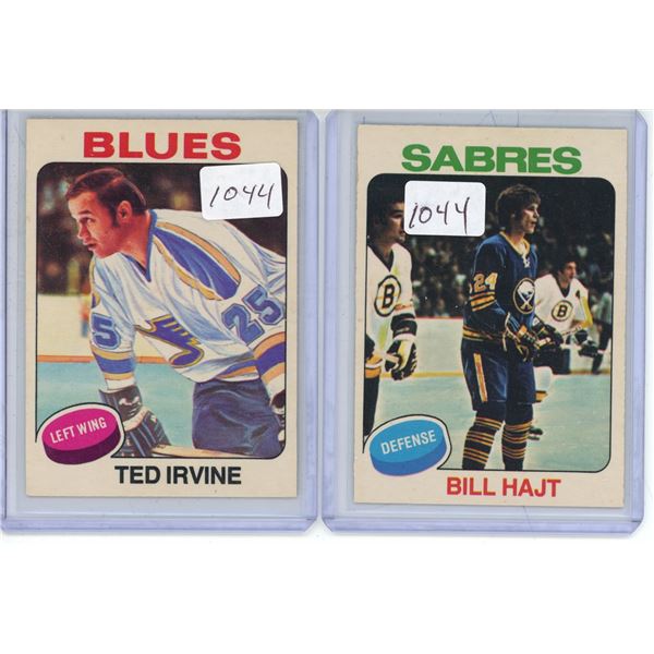 (2) 1975/76 O-Pee-Chee #233 Hajt, #244 Irvine