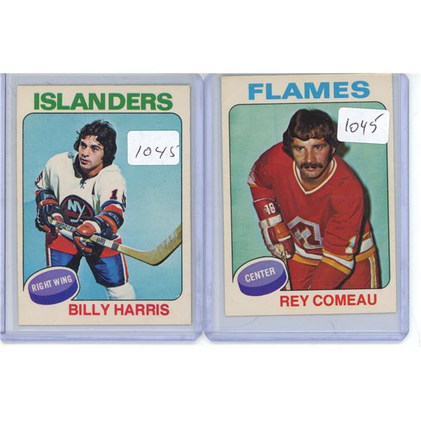 (2) 1975/76 O-Pee-Chee #242 Harris, #248 Comeau