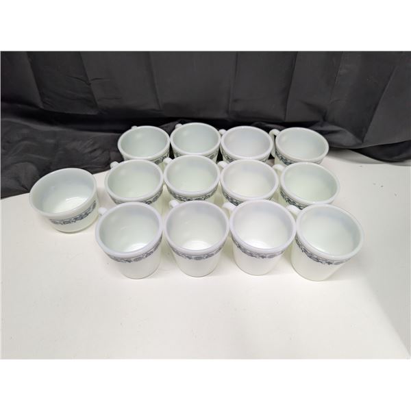 (12) Pyrex Mugs Plus (1) Sugar Bowl