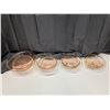Image 1 : (4) PC Pink Depression Bowl Set