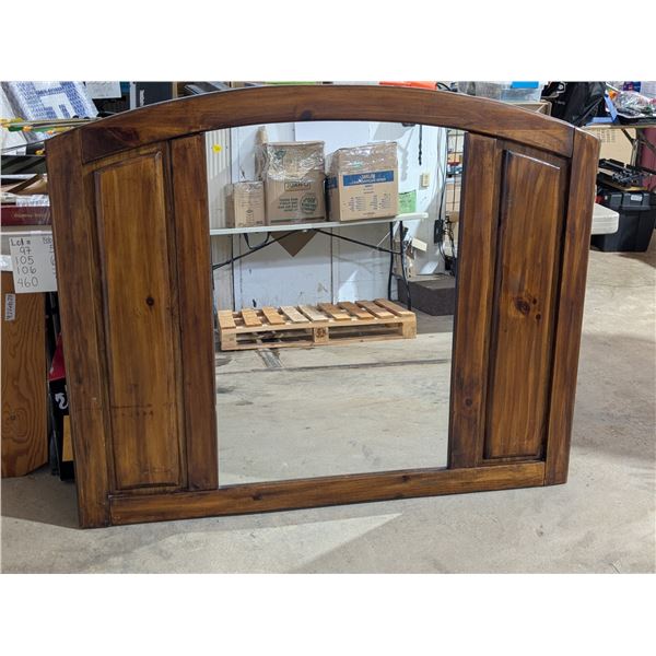 Large Wood Framed Mirror 54"x44"