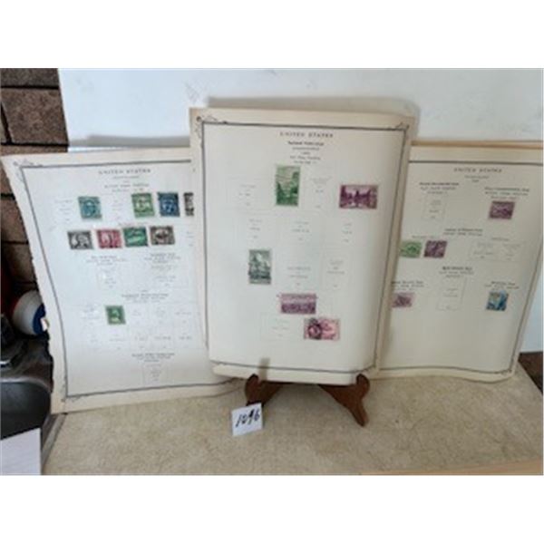 14 pages of 1930's USA stamps