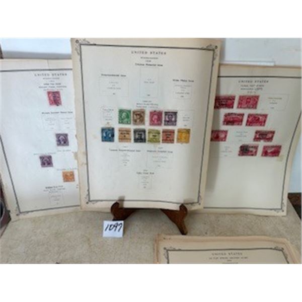 10 pages of 1920's-1930's USA stamps