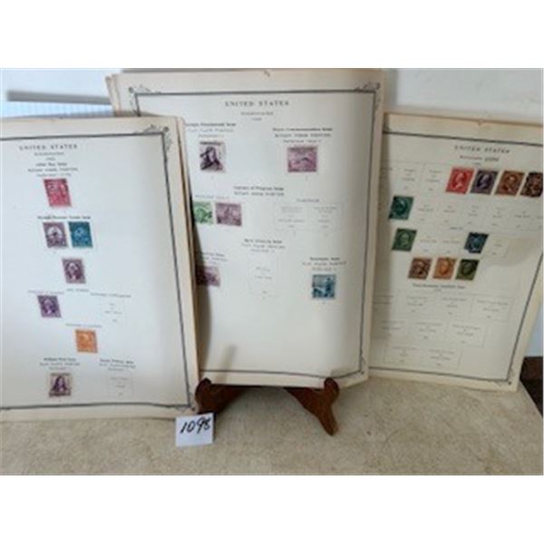 14 pages of USA stamps- 1912, 1926, 1932