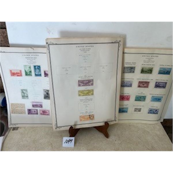 15 pages 1930's and 1950's stamps