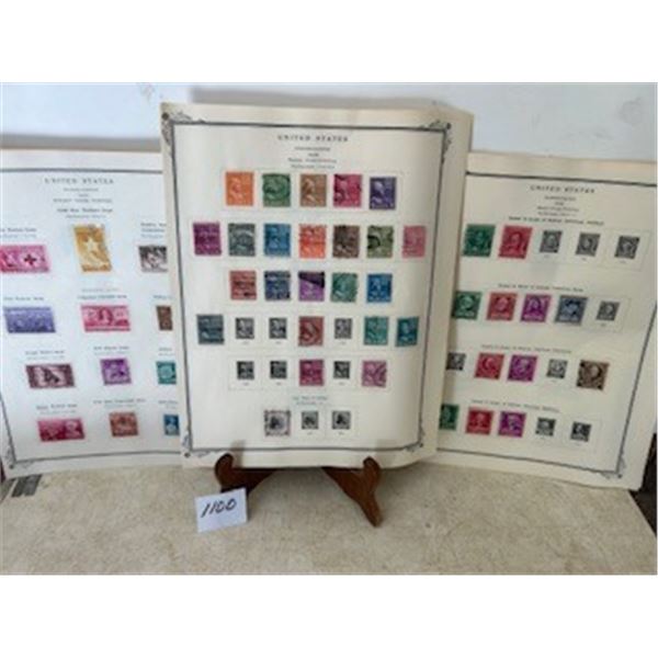 15 pages 1930's and 1940's stamps