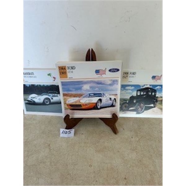 35 assorted car cards