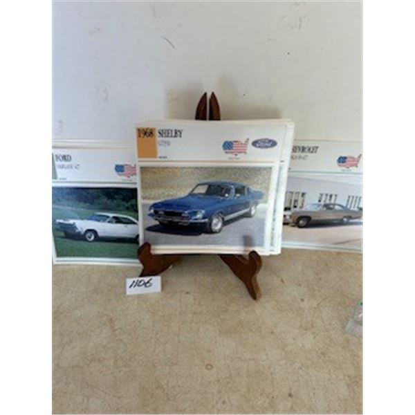 35 assorted car cards