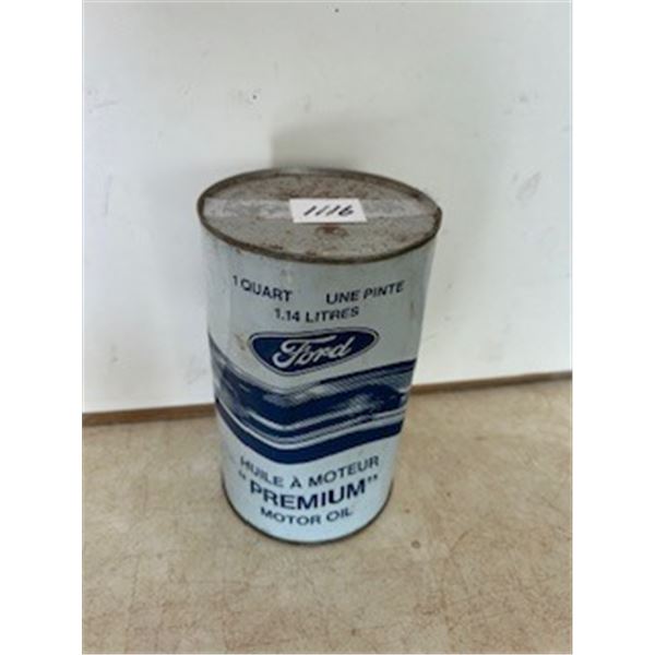Ford 1qt motor oil tin- full
