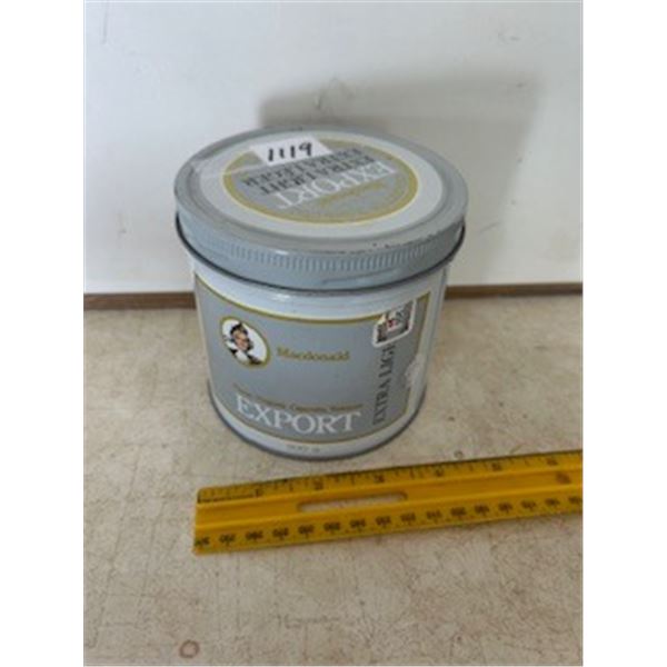 Export tobacco tin