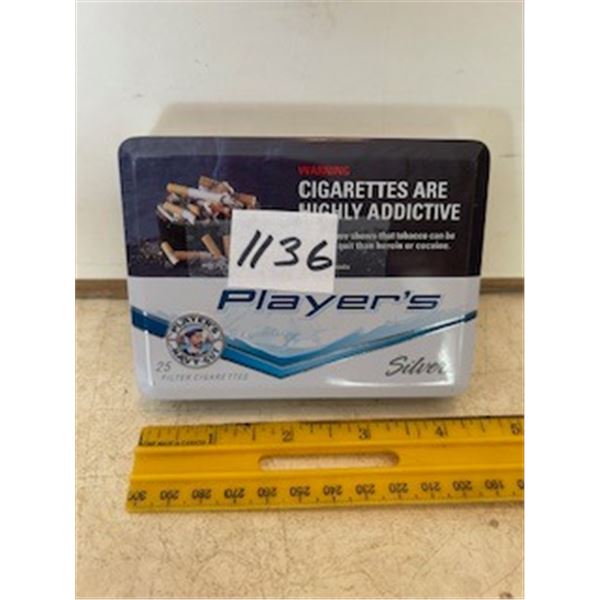 Player cigarette tin