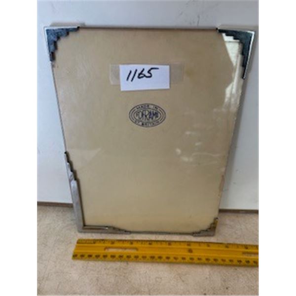glass picture frame with colored corners- 7.5" by 10"