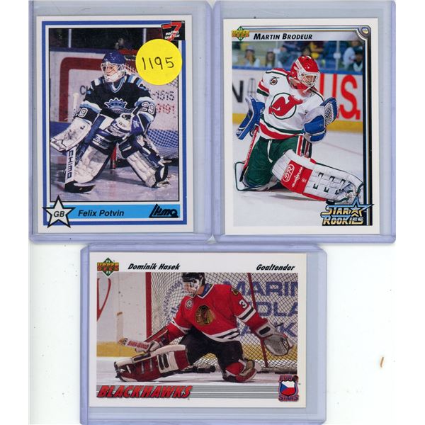(3) Goalie Cards.