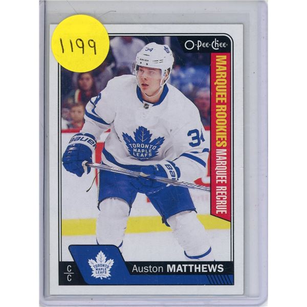 Auston Mattews Marquee Rookies 2016-2017 OPC #694.