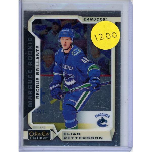 Elias Pettersson Marquee Rookies 2018-2019 OPC Platinum #151.