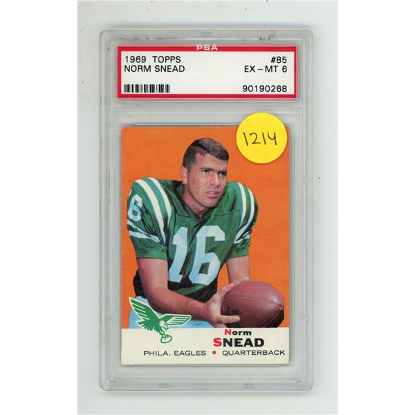 1969 Topps Norm Snead - PSA - #85 EX - MT 6.