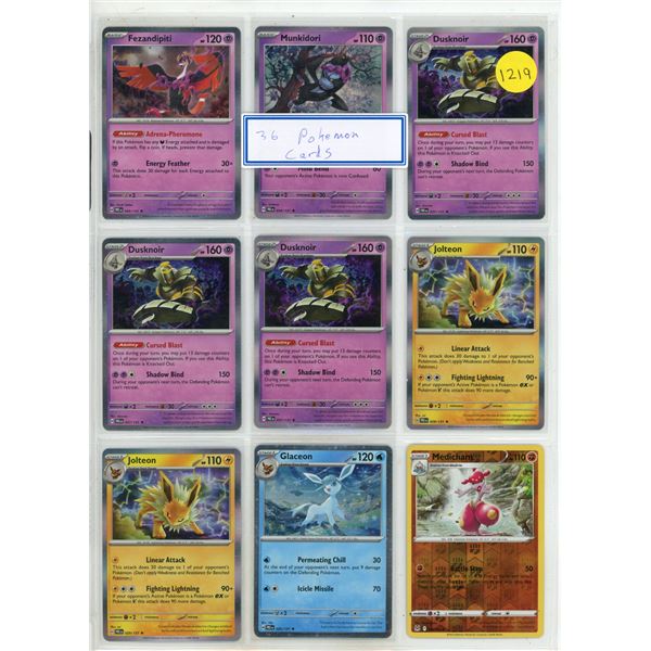 (36) Pokemon Cards.