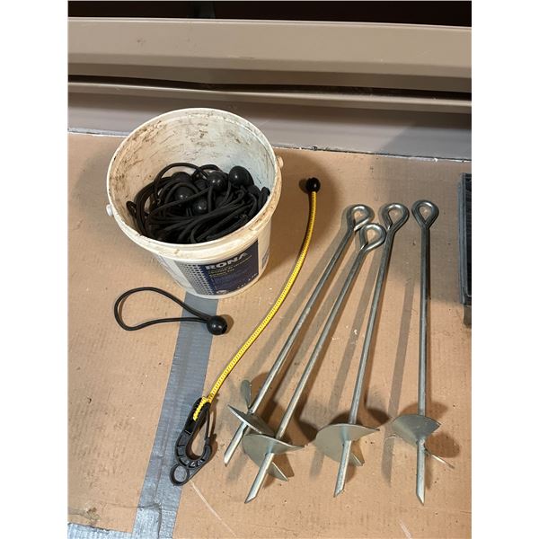 16” Shelter Augers and Bungees