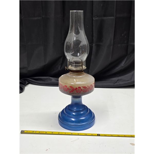 Blue colonial #2 oil lamp
