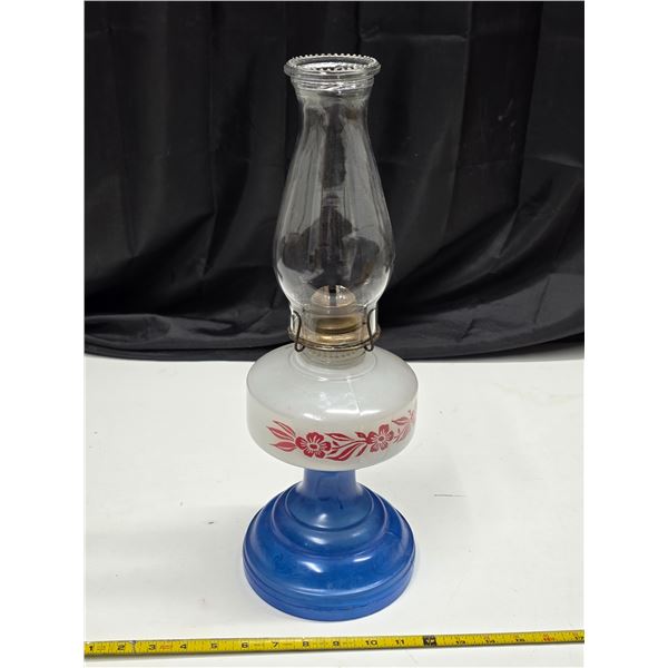 Blue colonial #2 oil lamp