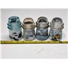 Image 1 : 4 painted glass insulators