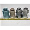 Image 3 : 4 painted glass insulators